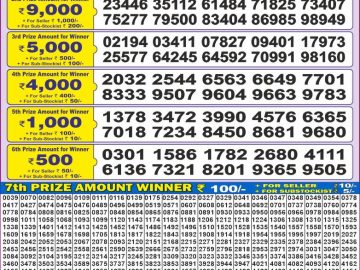 Lottery Result Today December 25, 2024