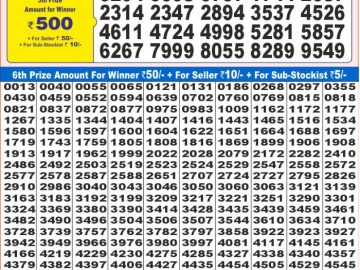 Lottery Result Today December 6, 2024