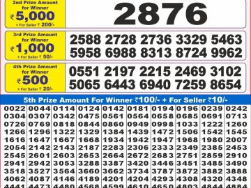 Lottery Result Today December 19, 2024