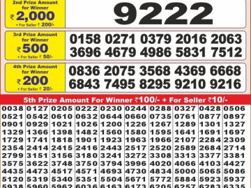 Lottery Result Today December 28, 2024