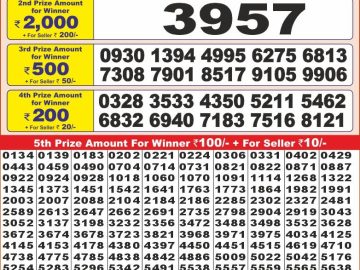 Lottery Result Today January 11, 2025