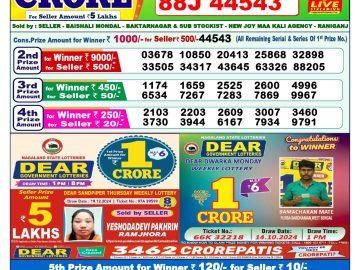 Lottery Result Today January 1, 2025