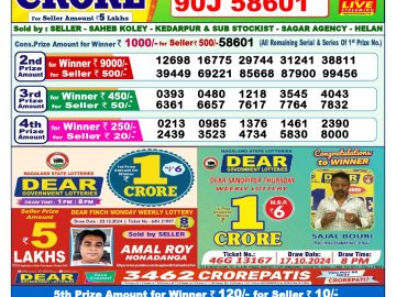 Lottery Result Today January 5, 2025