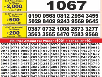 Lottery Result Today January 17, 2025