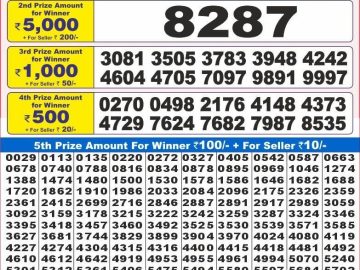 Lottery Result Today January 20, 2025