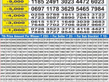 Lottery Result Today January 9, 2025