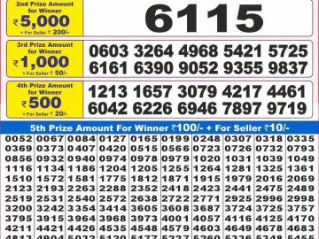 Lottery Result Today January 21, 2025