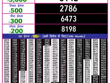 Lottery Result Today January 21, 2025