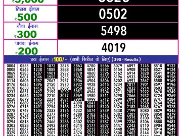 Lottery Result Today January 11, 2025