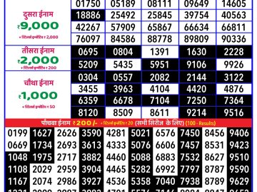 Lottery Result Today January 22, 2025