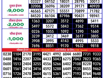 Lottery Result Today January 14, 2025