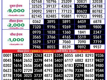 Lottery Result Today January 21, 2025