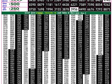 Lottery Result Today January 16, 2025