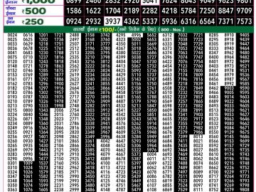 Lottery Result Today January 11, 2025