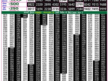 Lottery Result Today January 18, 2025