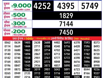 Lottery Result Today January 3, 2025