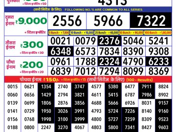 Lottery Result Today January 3, 2025