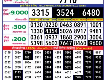 Lottery Result Today January 5, 2025