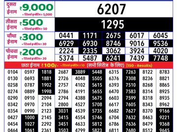 Lottery Result Today January 18, 2025