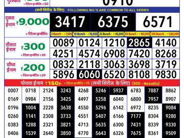 Lottery Result Today January 11, 2025