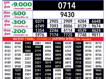 Lottery Result Today January 9, 2025