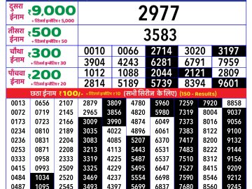 Lottery Result Today January 22, 2025