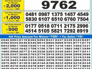 Lottery Result Today January 5, 2025