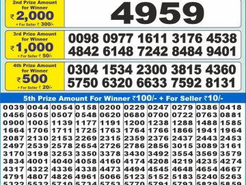 Lottery Result Today January 11, 2025