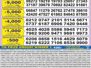 Lottery Result Today January 20, 2025