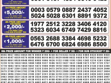 Lottery Result Today January 14, 2025