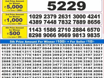 Lottery Result Today January 3, 2025